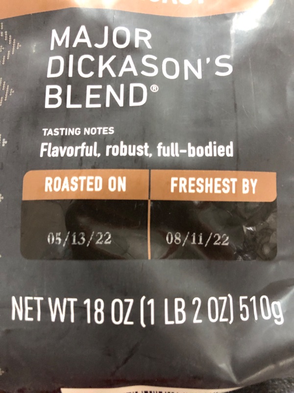 Photo 3 of (2 PACK) Peet's Coffee, Dark Roast Ground Coffee - Major Dickason's Blend 18 Ounce Bag, (BEST BY 8/11/22)
