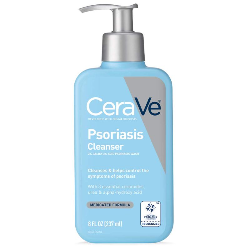 Photo 1 of (2 PACK) CeraVe Cleanser for Psoriasis Treatment | With Salicylic Acid for Dry Skin Itch Relief & Latic Acid for Exfoliation | Fragrance Free & Allergy Tested | 8 Ounce
