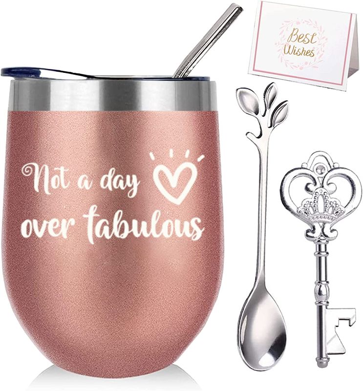 Photo 1 of 12OZ Wine Insulated Tumbler with Lid, Birthday Gifts for Women Who Has Everything
