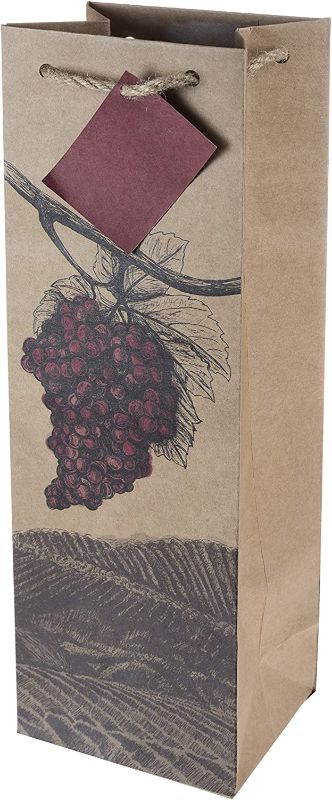 Photo 1 of (11 PACK) Cakewalk (Bags) Illustrated Grapes Single Bottle Wine Bag
