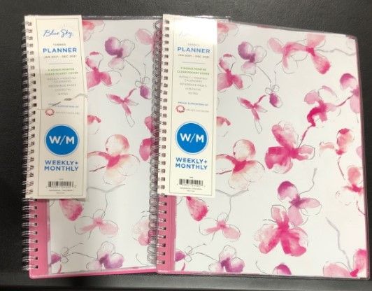 Photo 2 of (2 PACK) Blue Sky 2021 Weekly & Monthly Planner, Flexible Cover, Twin-Wire Binding, 8.5" x 11", Orchid (124095)
