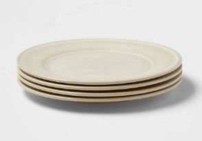 Photo 1 of (4 PACK) 10.5" Melamine Lancashire Dinner Plates White - Threshold™
