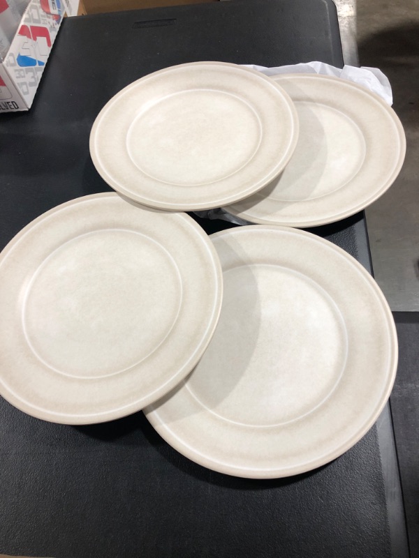 Photo 2 of (4 PACK) 10.5" Melamine Lancashire Dinner Plates White - Threshold™
