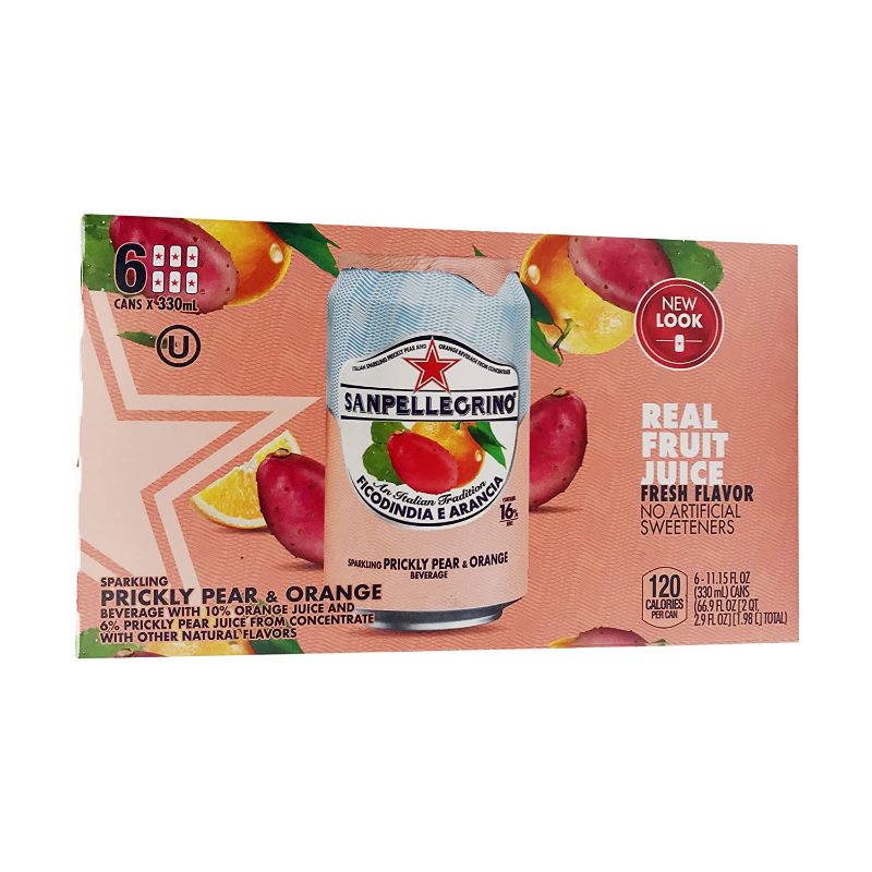 Photo 1 of (4 PACK) San Pellegrino Prickly Pear, 6 Count (BEST BY 1/2022)
