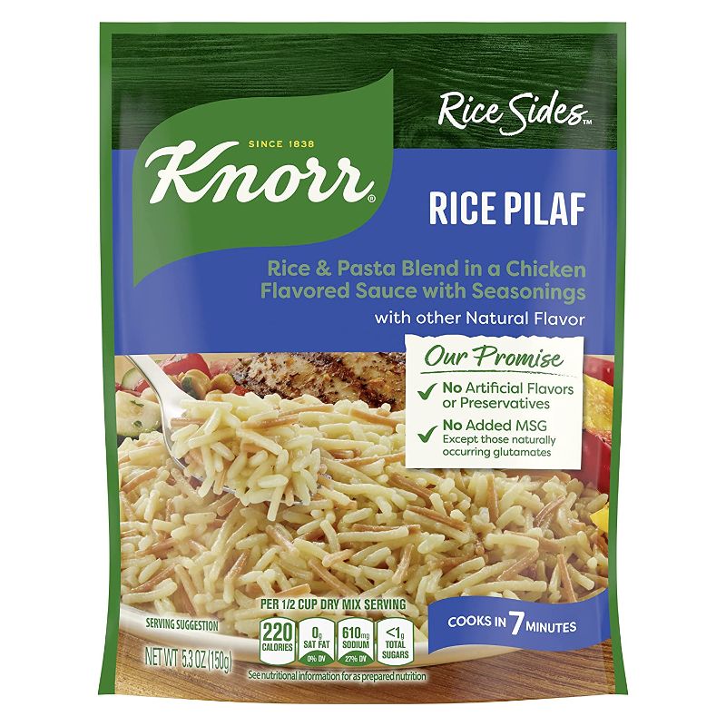 Photo 1 of (8 PACK) Knorr Rice Sides For a Tasty Rice Side Dish Rice Pilaf No Artificial Flavors, No Preservatives, No Added MSG 5.3 oz
