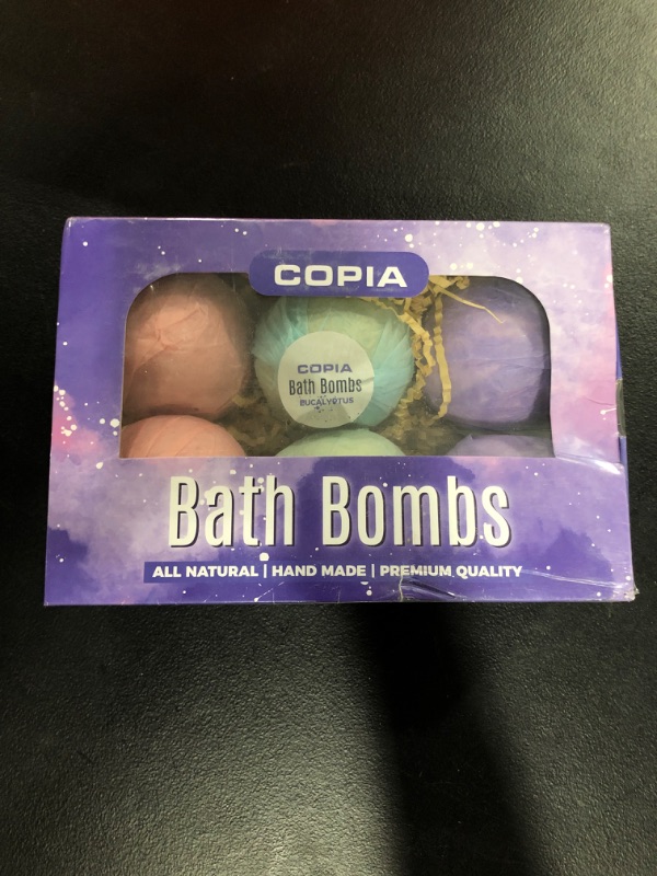 Photo 1 of Bath Bombs Gift Set - Lush Bath Bombs, Organic 6 Pack, Large and Fizzy with Rose, Lavender, and Eucalyptus Essential Oils for Aromatherapy, Natural Skin Moisturizers
