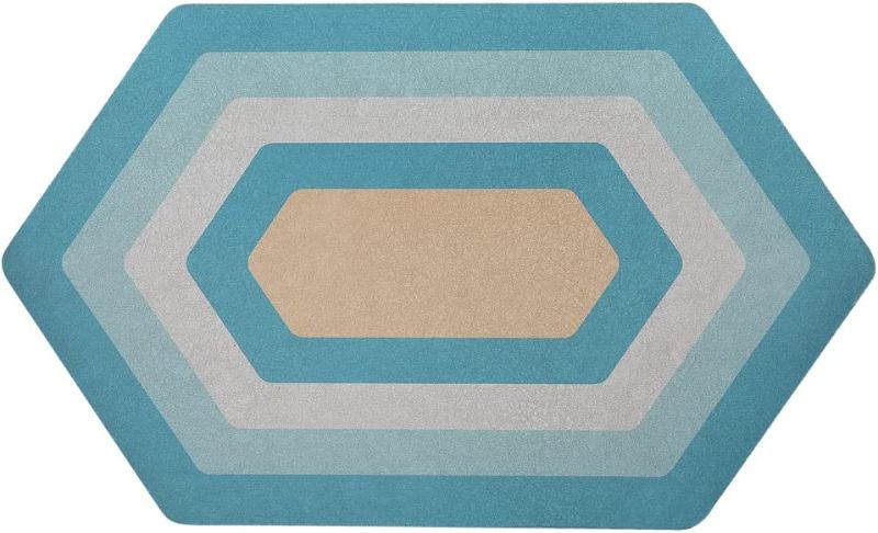 Photo 1 of Bathroom Rug Mat Quick Dry Bath Mat for Shower Absorbent Rugs, Quick Dry Floor Mat, Ultra-Thin Bathroom Carpet fits Under Door for Bathroom Sink Bathtub - 17.7"x29.5", Diamond
