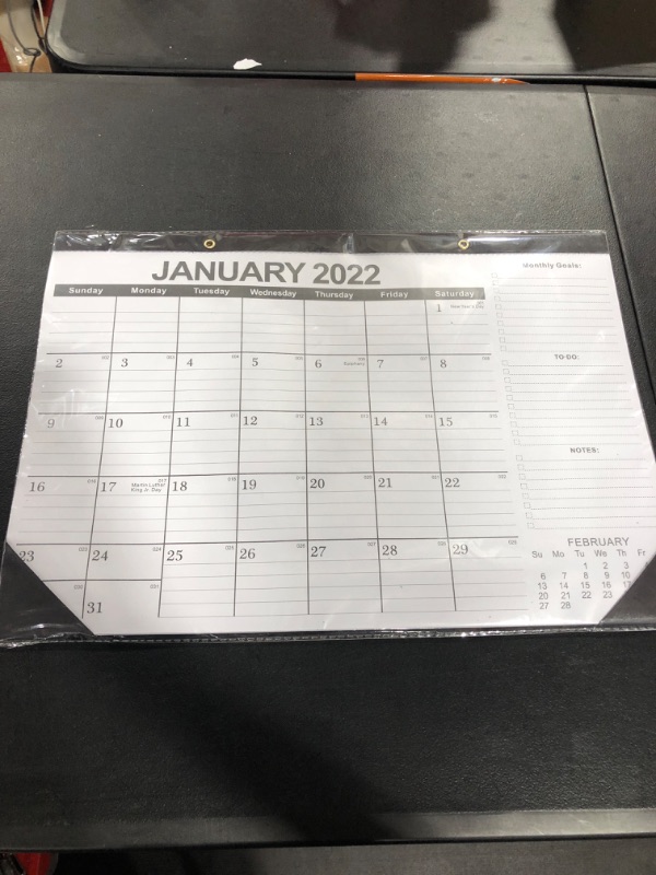 Photo 2 of 2022-2023 Wall Calendars Yearly Monthly Desk Calendar Pad with Julian Date 2022 July-2023 Dec 17" x 12" Inches (Black)
