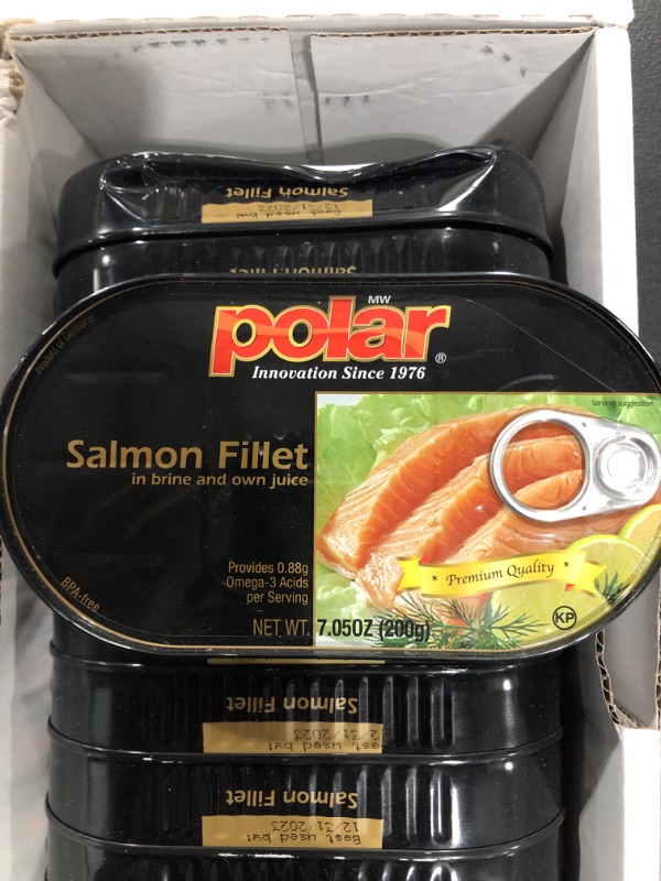 Photo 2 of (12 PACK)  Polar Skinless and Boneless Salmon Fillets, 7.05 oz (BEST BY 12/31/23)
