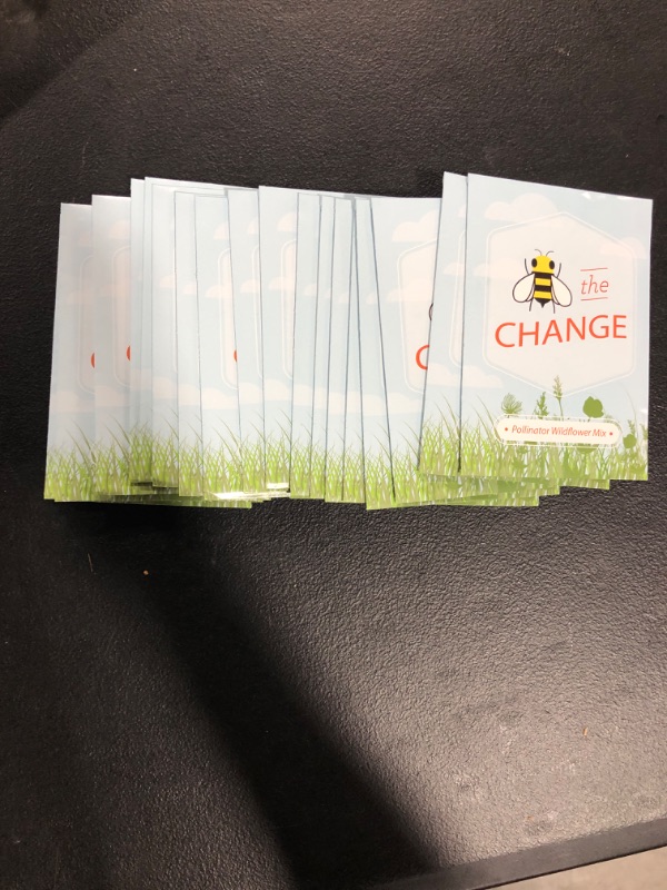 Photo 2 of American Meadows Wildflower Seed Packets ''Bee The Change'' Party Favors (Pack of 20) - Pollinator Wildflower Seed Mix to Attract Hummingbirds, Bees, and Butterflies, Party Favor for Any Occasion
