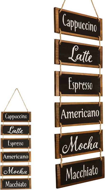 Photo 1 of Coffee Bar Sign-Farmhouse Dining Room Wall Decor-Coffee Signs Decor-Wall mounted Decoration set Design on the-Wall Art Decorations-Wall Decor Farmhouse-Signs for House-Blessed Signs for Home Decor
