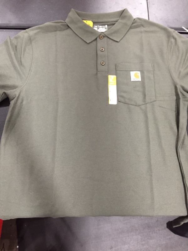 Photo 2 of Carhartt Men's Loose Fit Midweight Short-Sleeve Pocket Polo LARGE
