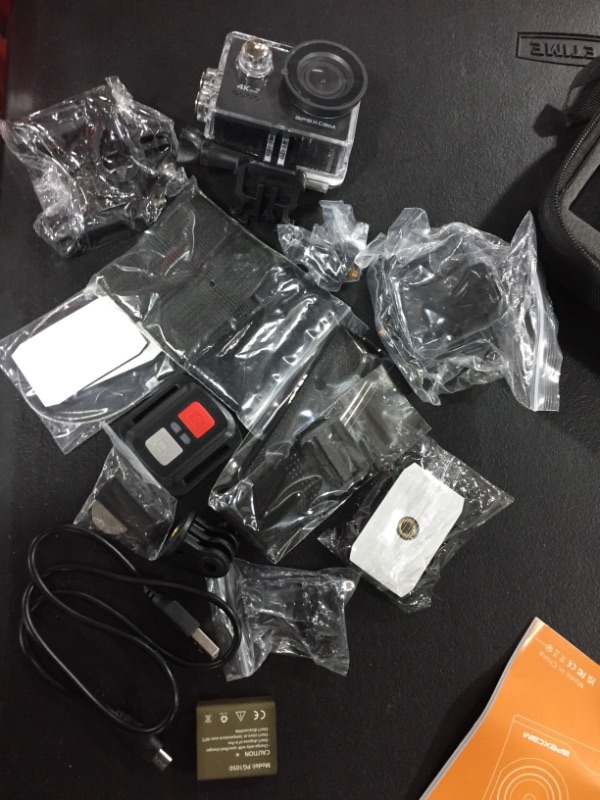 Photo 1 of Action Camera 4K Sports Camera 20MP 40M 170°Wide-Angle WiFi waterproof Underwater Camera with 2.4G Remote Control 2 Batteries 2.0'' LCD Ultra HD Camera with Mounting Accessories Kit [2022 NEW VERSION]
