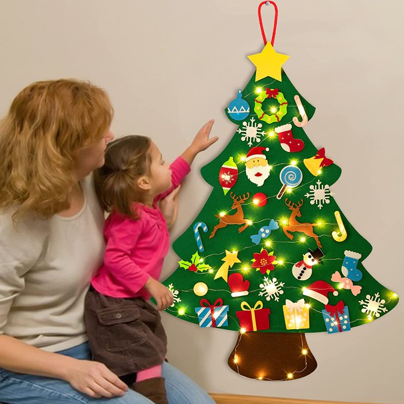 Photo 1 of  DIY Lighted Felt Christmas Tree Set 