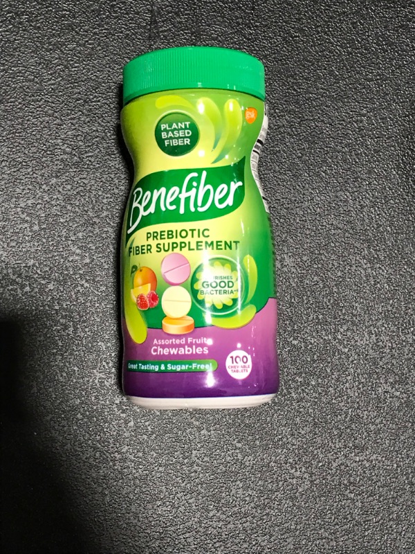 Photo 4 of Benefiber Prebiotic Fiber Supplement Chewables Assorted Fruit Flavors 100 Count by Benefiber
