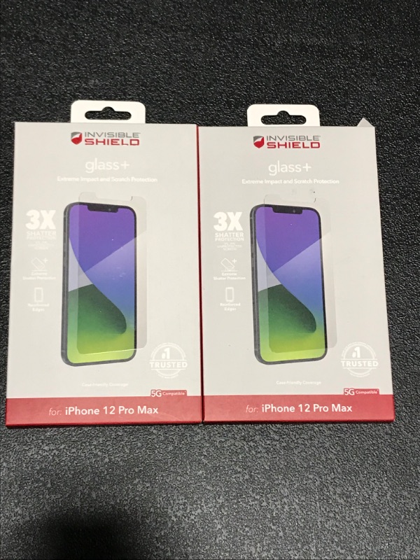 Photo 2 of 2 Pack Invisible Shield Screen Protectors (iPhone 12 pro max)