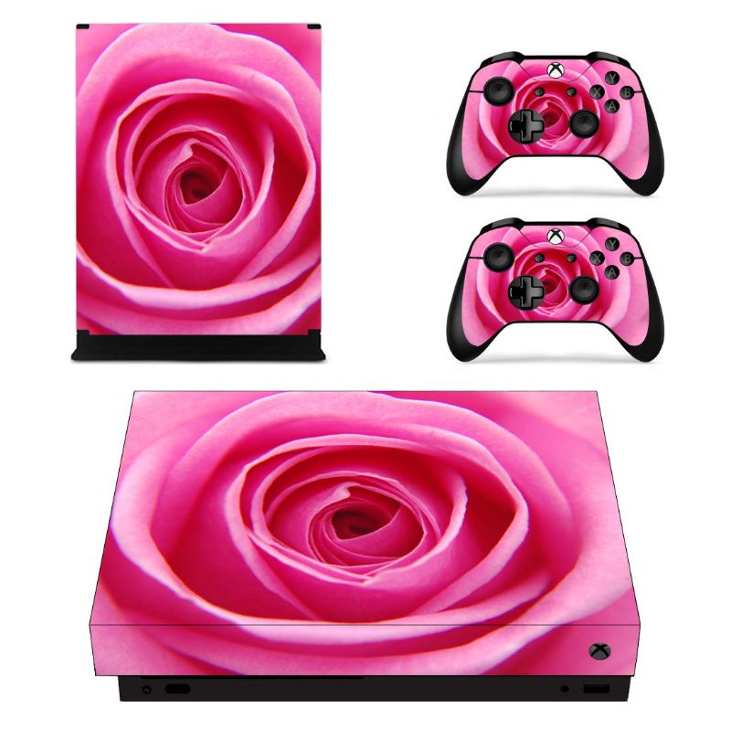 Photo 1 of Adventure Games - Rose, Pink - Vinyl Console Skin Decal Sticker + 2 Controller Skins Set - Compatible with XBOX ONE X gaming console systems
