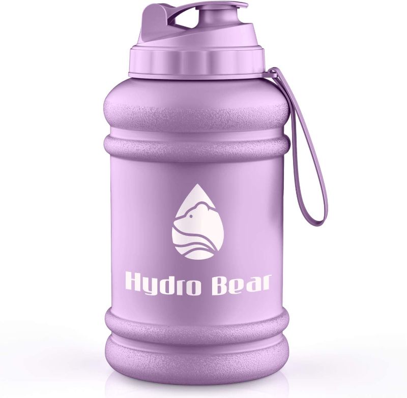 Photo 1 of 64oz Half Gallon Hydro Bear Water Bottle Half Gallon BPA Free Plastic Motivational Water Bottle with Straw for Gym Fitness and Outdoor Sports
