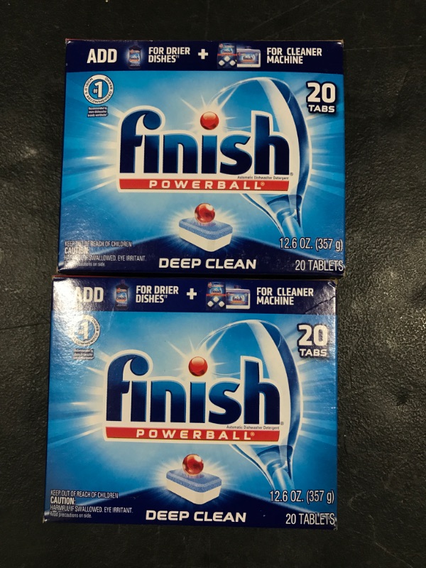 Photo 2 of 2PCK Finish Powerball Dishwasher Detergent Tabs, Fresh Scent, Box of 20