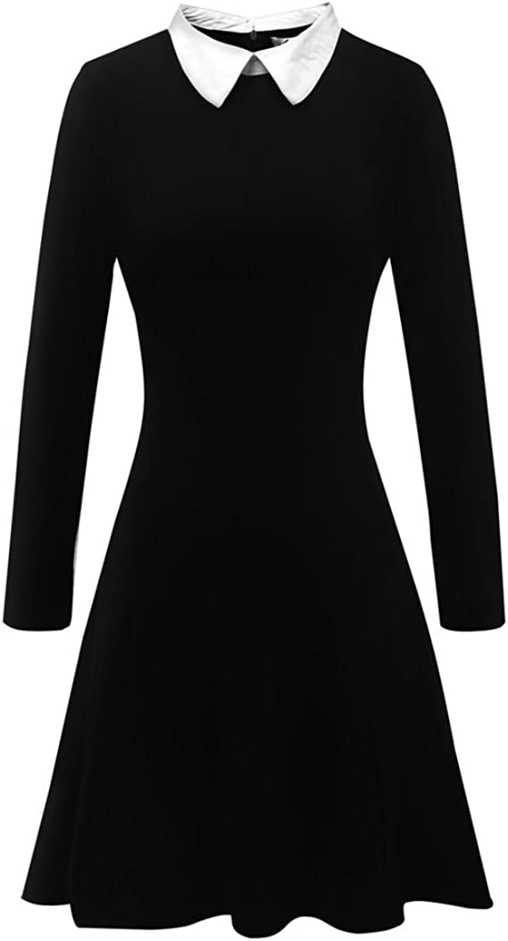 Photo 1 of Aphratti Women's Long Sleeve Casual Peter Pan Collar Fit and Flare Skater Dress
3XLARGE 