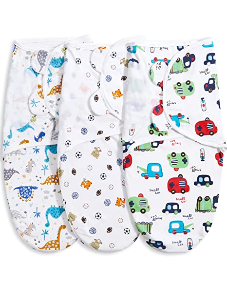 Photo 1 of Baby Swaddle Blankets for Baby Boy Girl 3-6 Months ,Hypoallergenic Skin-Friendly Baby Swaddle,Cute Little Soccer Ball, Dinosaur, Adjustable Newborn Swaddles Sleep Sack
