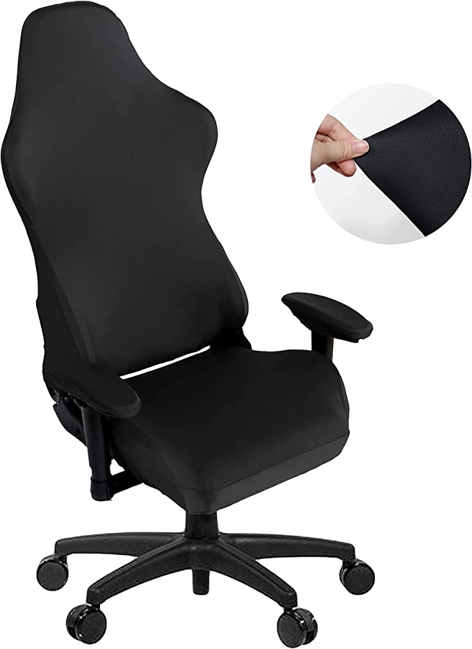 Photo 1 of SARAFLORA Gaming Chair Covers Stretch Washable Computer Chair Slipcovers for Armchair, Swivel Chair, Gaming Chair,Computer boss Chair (Black, X-Large)
