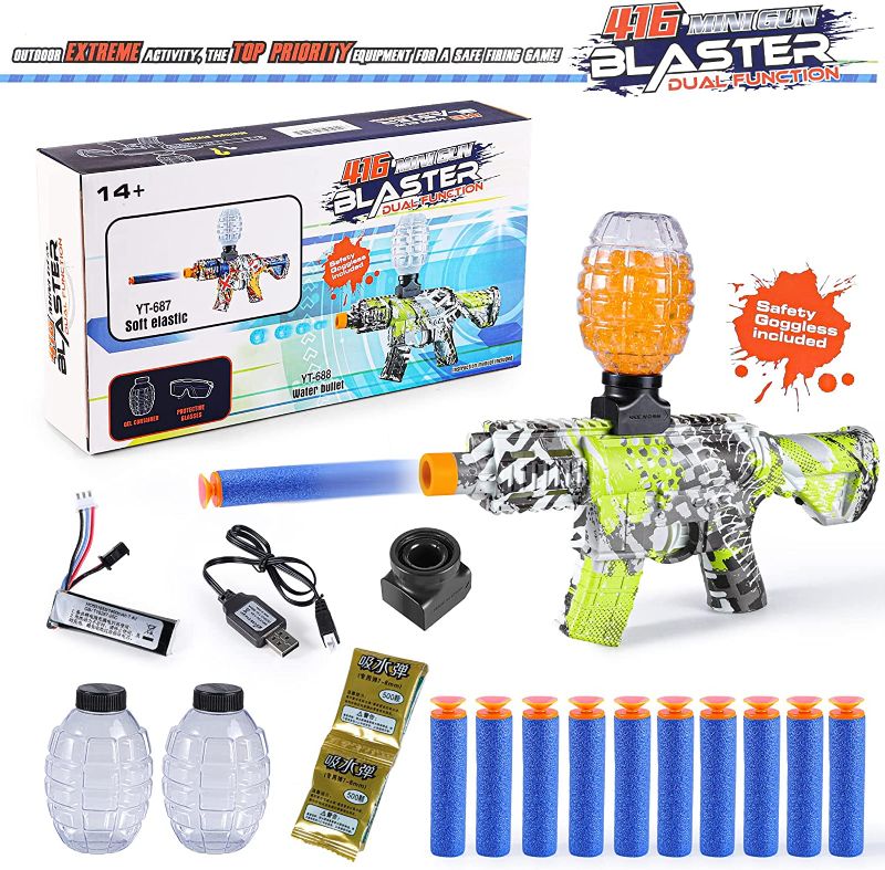 Photo 1 of Electric Splatter m416 Gel Ball Gun Full auto Toy Foam Blasters & Guns,splaterballgun Bullet orby Gun Toys,Automatic Splat r Water Bead Gell Ball ,splatterball Backyard Games for Kids and Adults
