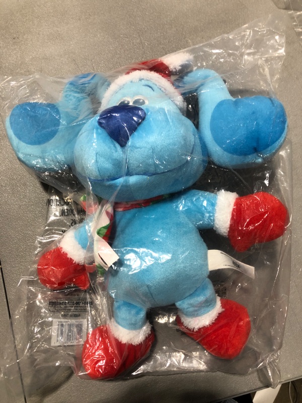 Photo 2 of Blue's Clues & You! Holiday Blue, 15-Inch Large Plush, Stuffed Animal, Blue Dog, by Just Play