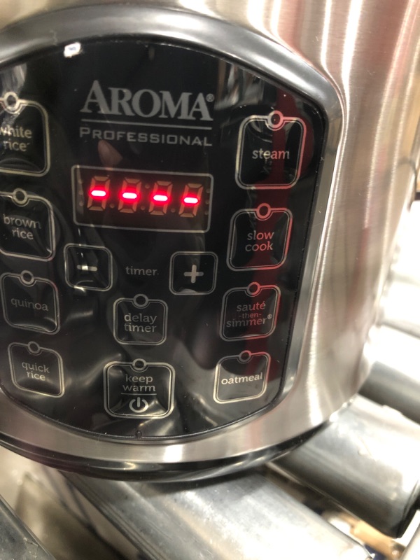 Photo 4 of Aroma Housewares ARC-914SBD Digital Cool-Touch Rice Grain Cooker and Food Steamer, Stainless, Silver, 4-Cup (Uncooked) / 8-Cup (Cooked)
