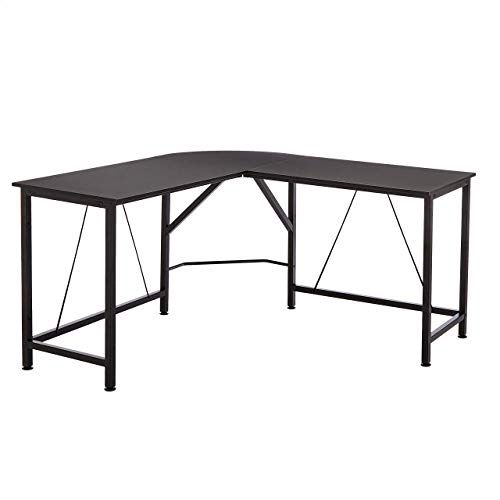 Photo 1 of Amazon Basics L-Shape Office Corner Desk, 55-Inch, Black
