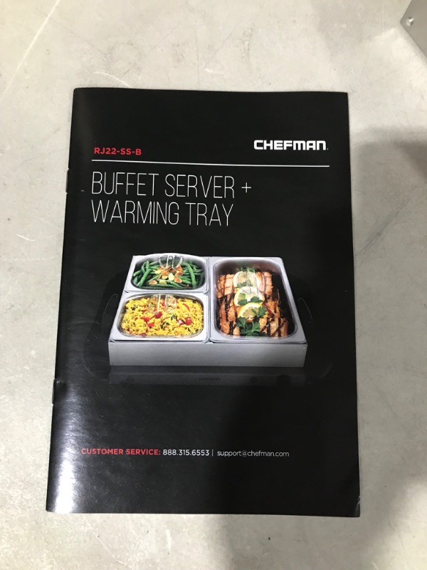 Photo 3 of ****UNTESTED****
Chefman Electric Buffet Server + Warming Tray w/Adjustable Temperature