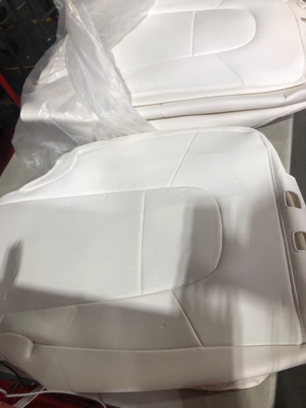 Photo 1 of **SEE NOTES**
RuiYue Carry Fit Tesla Model Y Car Seat Cover, Nappa Leather Seats Protector, Full Surround OEM Style Customized Interior Accessories for 2023 (White) Pure White Model Y 2023 ( Full Surround )