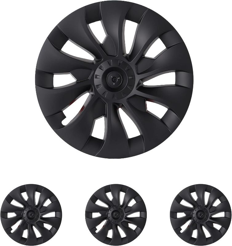 Photo 1 of **SEE NOTES**
YIZBAP 4PCS Tesla Model 3 Hubcaps - 18 Inch Matte Black Uber Turbine Style Wheel Cover Hub Cap Compatible with 2017-2023 Model 3
