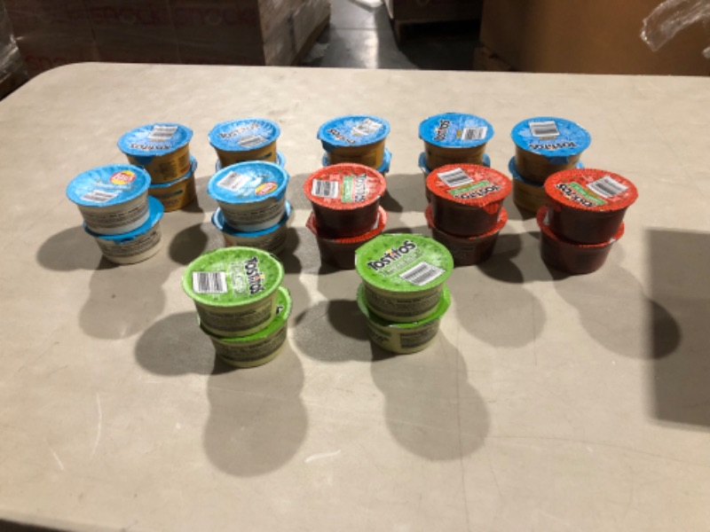 Photo 2 of EXPIRES SEP 20 2023 - Frito-Lay Dip Variety Pack (24 Count) (10x Nacho Cheese - 6x Chunky Salsa - 4x Creamy Ranch - 4x Avocado Salsa)