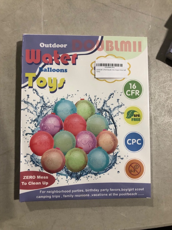 Photo 3 of ***OPENED TO INSPECT***
DOUBLMII 12 Pack Reusable Water Balloons