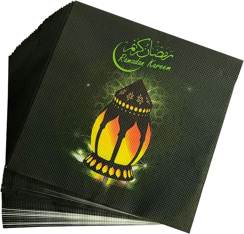 Photo 1 of (Bundle of 2) 40PCS Eid Mubarak Ramadan Paper Napkins