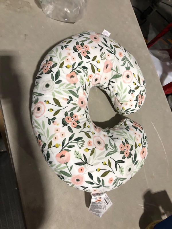 Photo 2 of Boppy Nursing Pillow and Positioner - White/Pink Garden Pattern