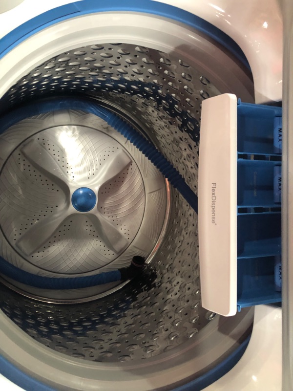 Photo 6 of ***USED AND DIRTY - POWERS ON - UNABLE TO TEST FURTHER***
GE 5.0 cu. ft. High-Efficiency Smart White Top Load Washer with Microban Technology, ENERGY STAR