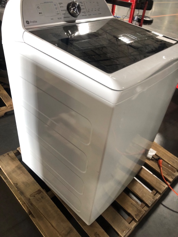 Photo 4 of GE 5.0 cu. ft. High-Efficiency Smart White Top Load Washer with Microban Technology, ENERGY STAR