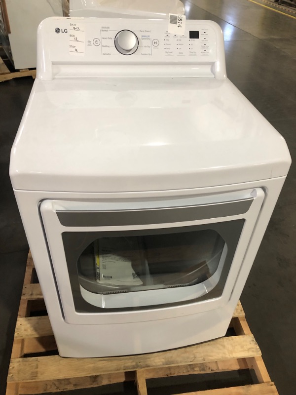 Photo 1 of **LIKE NEW, UNABLE TO TEST** MISSING POWER CORD LG 7.3 cu. ft. Ultra Large Capacity Electric Dryer with Sensor Dry Technology