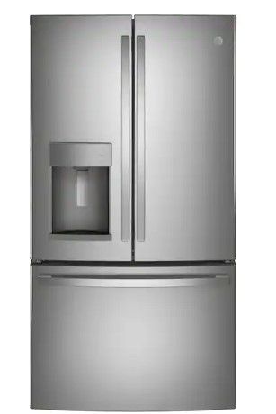 Photo 1 of GE 27.7 cu. ft. French Door Refrigerator in Fingerprint Resistant Stainless Steel, ENERGY STAR