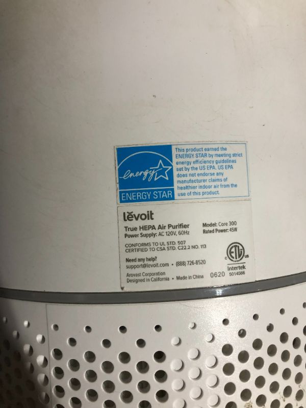 Photo 5 of ***UNTESTED - SEE NOTES***
LEVOIT Air Purifier Core 300, White