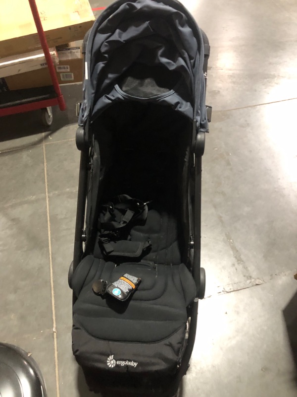 Photo 4 of (USED AND HELLA DIRTY) Ergobaby Metro+ Compact Baby Stroller, Lightweight Umbrella Stroller Folds Down for Overhead Airplane Storage (Carries up to 50 lbs), Car Seat Compatible, Slate Grey