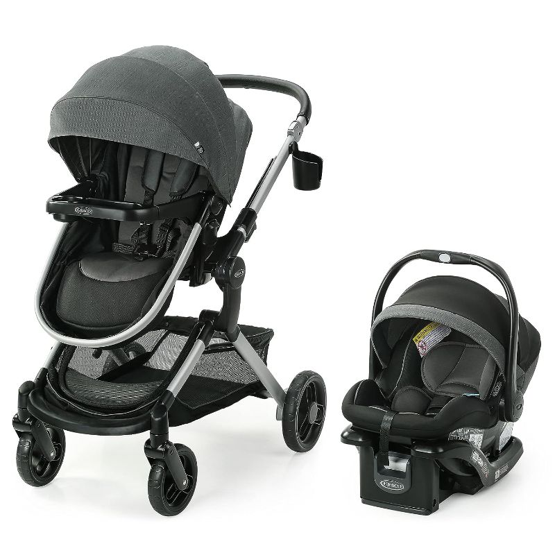 Photo 1 of *COLOR MAY VARY*Graco Modes Nest Travel System, Includes Baby Stroller with Height Adjustable Reversible Seat, Pram Mode, Lightweight Aluminum Frame and SnugRide 35 Lite Elite Infant Car Seat, Bayfield Nest Bayfield