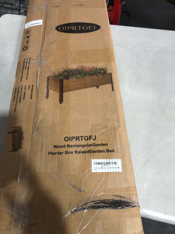 Photo 5 of **LOOKS BRAND NEW** OIPRTGFJ Wood Rectangular Garden Planter Box Raised Bed