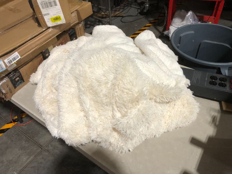 Photo 2 of ***DIRTY - SEE PICTURES***
Bedsure Faux Fur White Throw Blanket for Couch White