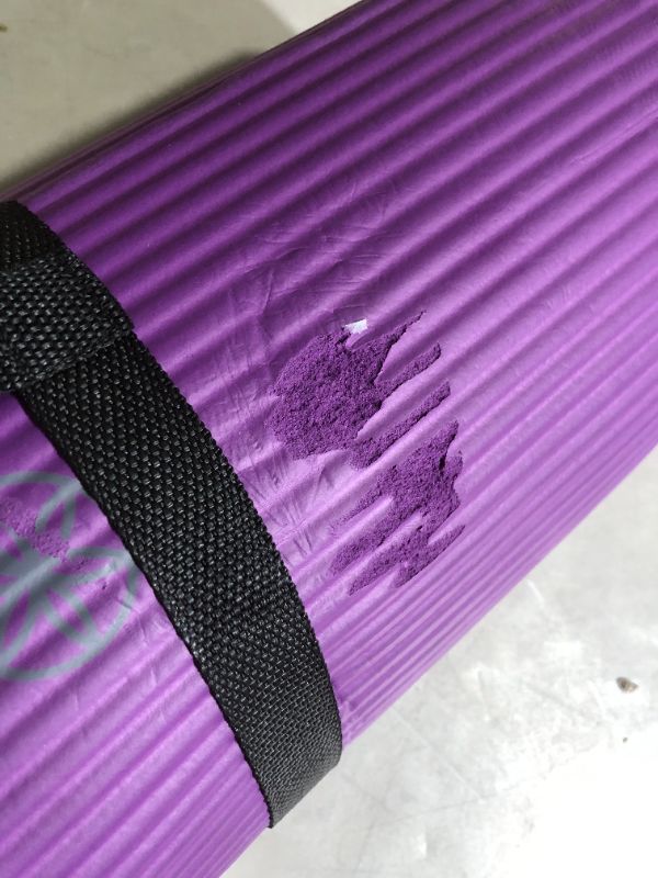 Photo 4 of ***DAMAGED - SEE NOTES***
Gaiam Essentials Thick Yoga Mat Fitness & Exercise Mat 72"L x 24"W x 2/5 Inch Thick Purple