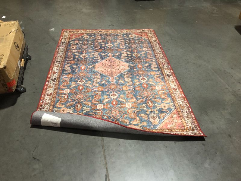 Photo 5 of ***MAJOR DAMAGE IN CORNER - SEE PICTURES***
Loloi Layla Collection, LAY-10, Marine/Clay, 5'-0" x 7'-6" Room Rug