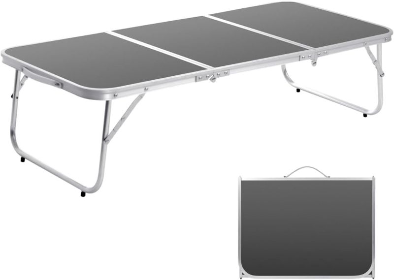 Photo 1 of ***ONLY 10 INCHES TALL***
Moosinily Folding Camping Table Portable Picnic Table 4 Feet Foldable Black