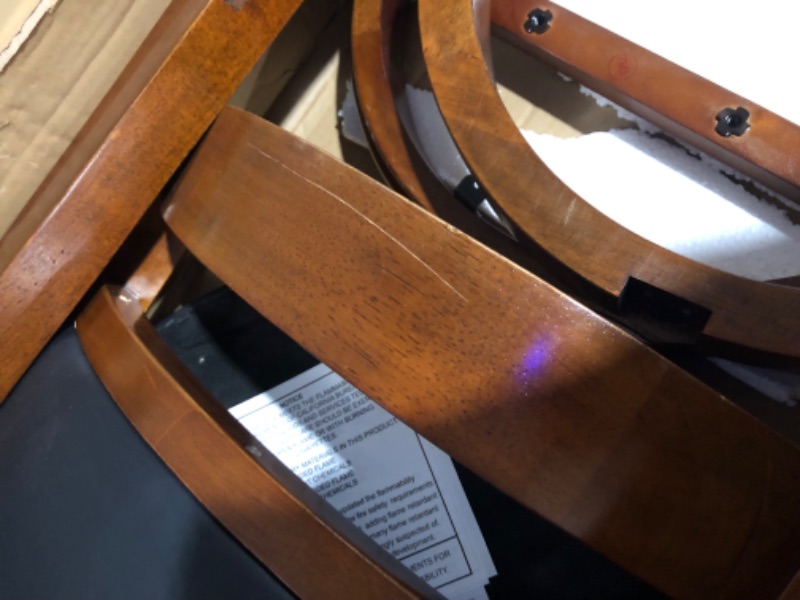 Photo 1 of ***DAMAGED - HARDWARE MISSING - SEE PICTURES***
Boraam Augusta Bar Height Swivel Stool, 29-Inch, Cherry Black/Cherry 29-inch